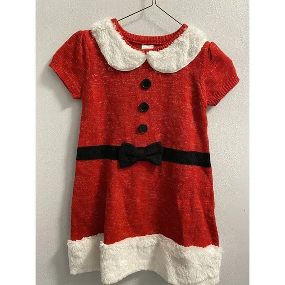 MRS SANTA CLAUS GIRLS DRESS SIZE 6- SMALL. PERFECT CONDITION.NO FLAWS.NO DEFECTS - Picture 8 of 9